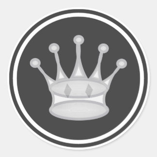 White Queen Schess Piece Runder Aufkleber