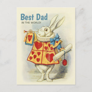 White Rabbit Herald Bester Papa in der Welt CC1124 Postkarte