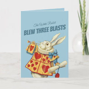 White Rabbit herald Color CC0676 Tenniel Valentine Feiertagskarte