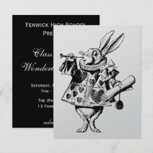 White Rabbit Herald Prom Angebot Einladung