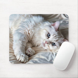 White Ragdoll Cat Mousepad
