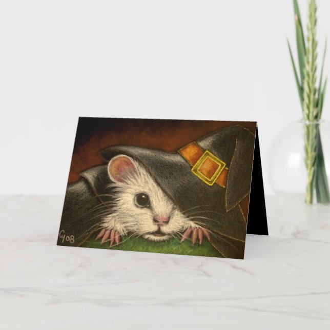 WHITE RAT HALLOWEEN CARD KARTE (Vorderseite)