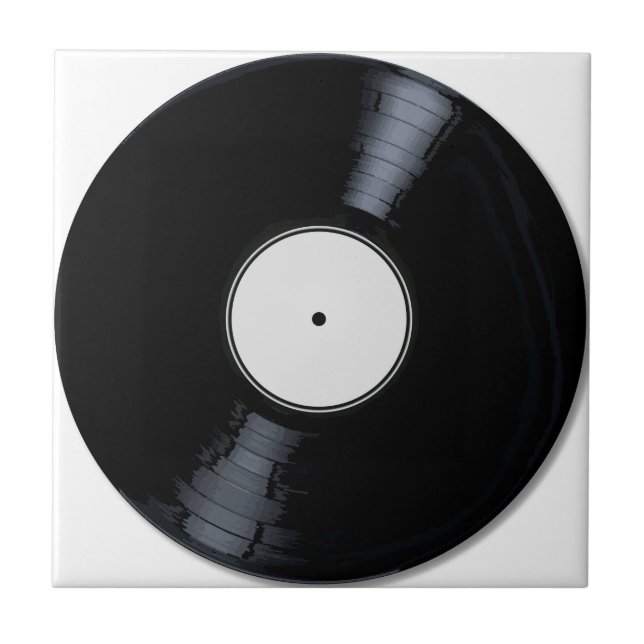 White Record-Label Fliese (Vorderseite)