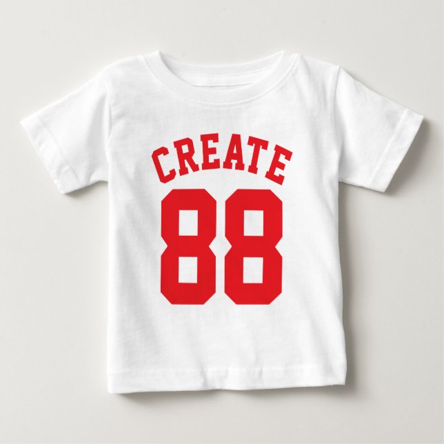 White & Red Baby | Sports Jersey Design T-shirt (Vorderseite)