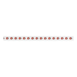 White Red Black Ladybugs Birthday Ripsband