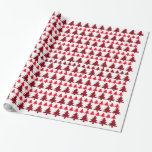 White & Red Christmas Tree Wrapping Paper Geschenkpapier<br><div class="desc">Die Weihnachtsverpackung wird in zwei Farbtönen in rot und weiß gedruckt. Passen Sie dieses Objekt an oder kaufen Sie,  wie es ist.</div>