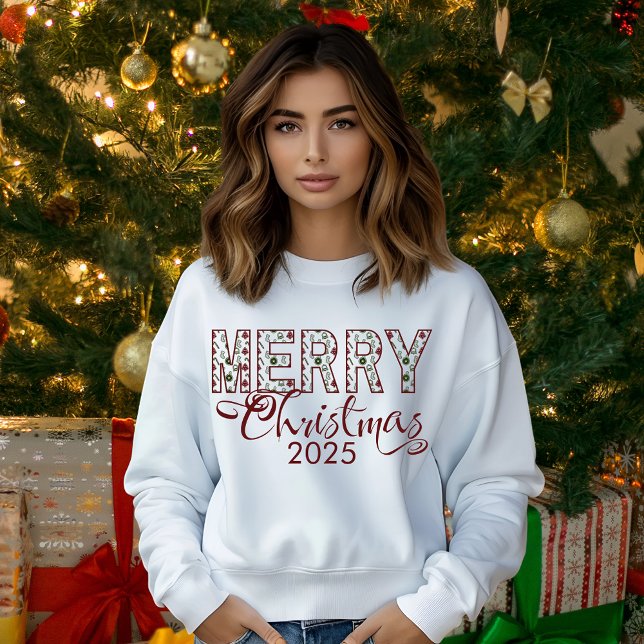 White Red Frory Christmas 2025 Long Sleeve T - Shi Sweatshirt (Von Creator hochgeladen)