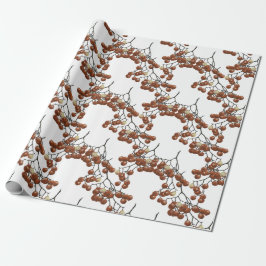 White Red Peppercorns gift wrapping paper Geschenkpapier