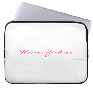 White Red Trendy Handwriting Schlicht Creative Mod Laptopschutzhülle