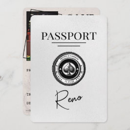 White Reno Passport Save the Date