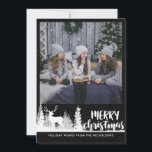 White Rentier Chalkboard Frohe Weihnachtsfeier Fot Feiertagskarte<br><div class="desc">White Rentier Chalkboard Frohe Weihnachtsfeier Foto</div>