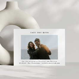 White Retro Schreibmaschine Schriftart Wedding Fot Save The Date