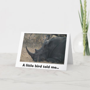 White Rhino Gets Advice from a Little Bird, A... Karte
