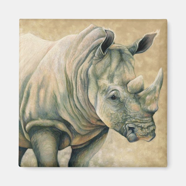 White Rhino Magnet (Vorne)