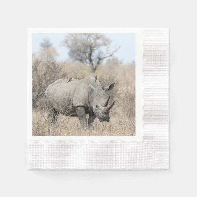 White Rhino Serviette (Vorderseite)