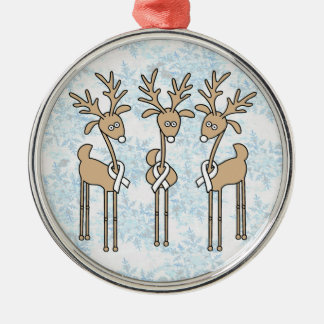 White Ribbon Rentier Silbernes Ornament