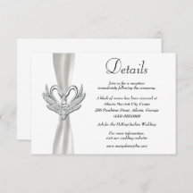 White Ribbon Silver Swans Hochzeitsdetails