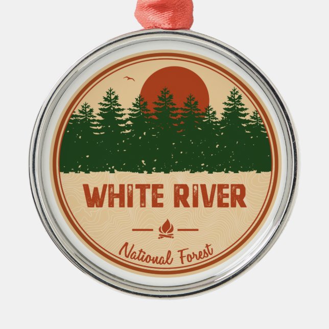White River National Forest Ornament Aus Metall (Vorne)