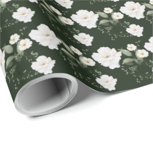 White Rock auf Black Floral Geschenkpapier