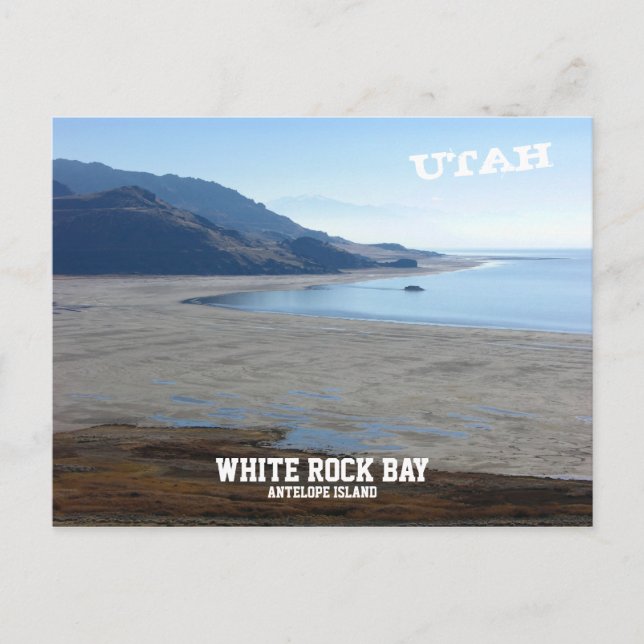 White Rock Bay, Antelope Island, Utah Postkarte (Vorderseite)