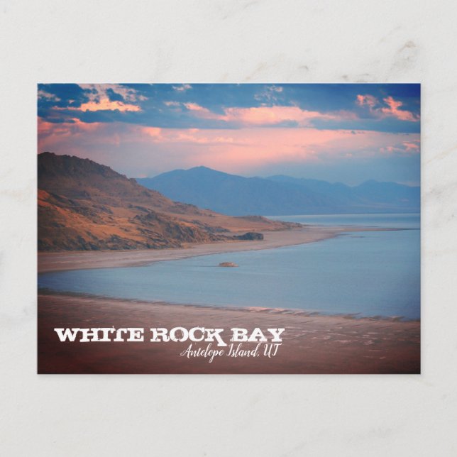White Rock Bay, Antelope Island, Utah Postkarte (Vorderseite)