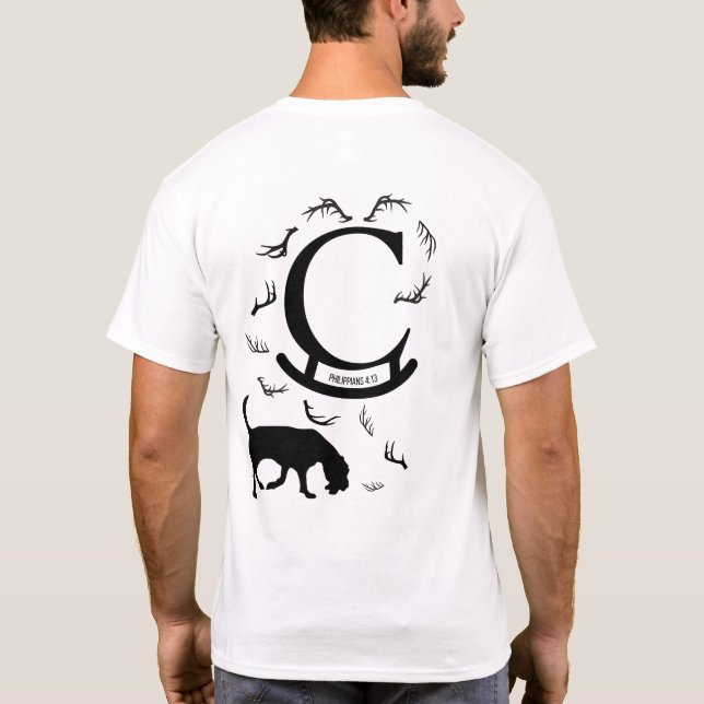 White Rockin C Bloodhound Hoodie T-Shirt (Rückseite)