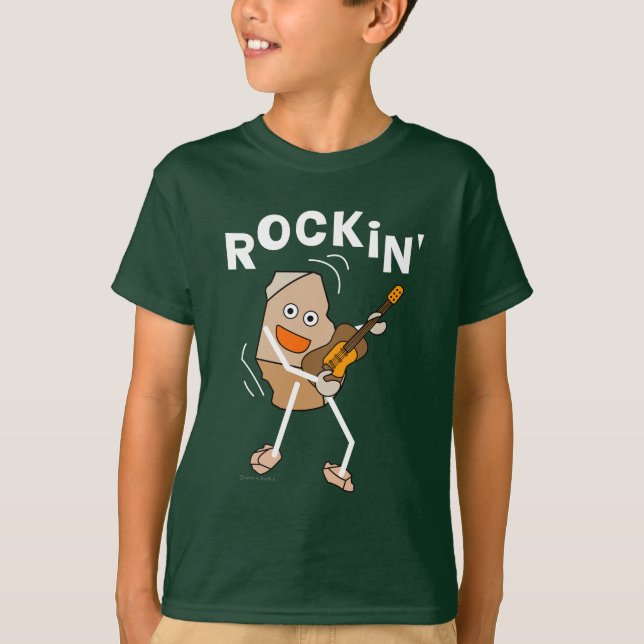White Rockin' Guitar T-Shirt (Vorderseite)