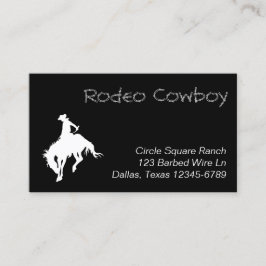 White Rodeo Cowboy Shape Visitenkarte