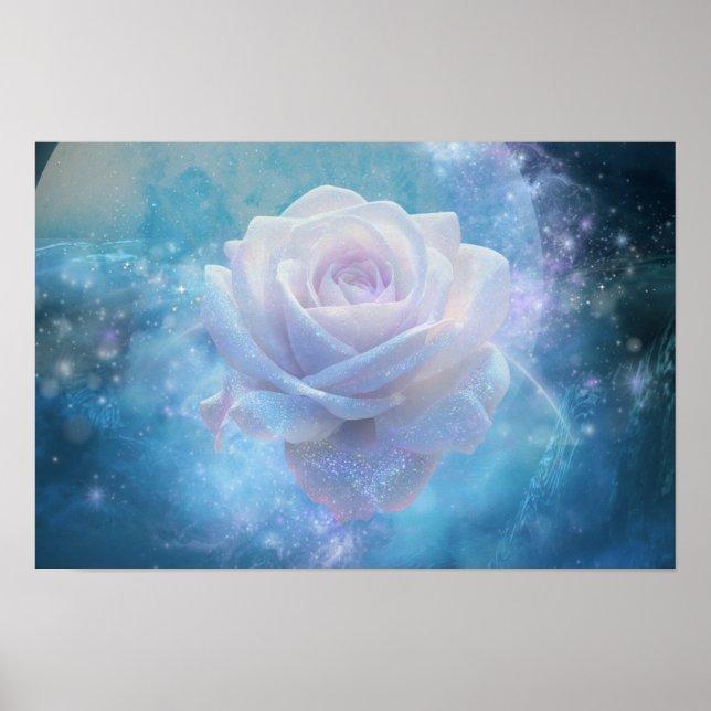 White Rose and Blue Moon Poster (Vorne)