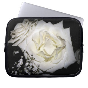 White Rose Bag Laptopschutzhülle