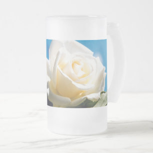 White Rose Beauty Mattglas Bierglas