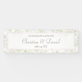 White Rose Classic Wedding Banner