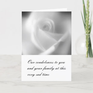 White Rose Condolence Card Karte