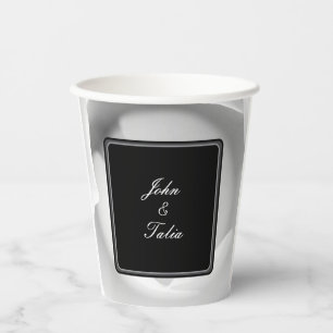 White Rose Cup Elegantes Blumendesign mit viel S Pappbecher