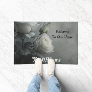 White Rose Fußmatte