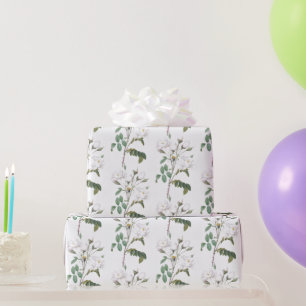 White Rose Garden Blume Blumenmuster Art Geschenkpapier