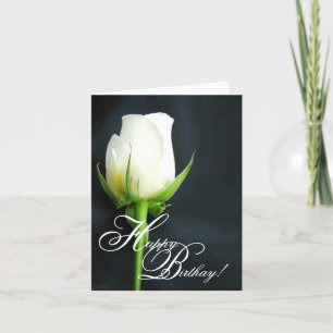 White Rose Geburtstagskarte Karte