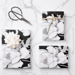 White Rose Geschenkpapier Set