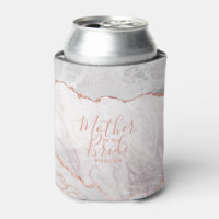 White & Rose Gold Agate Marmor Mutter der Braut