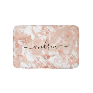 White & Rose Gold Marble 6, Name des schwarzen Skr Badematte