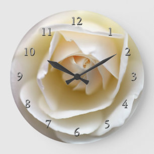 White Rose Große Wanduhr