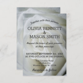 White Rose - Hochzeitskarte Einladung