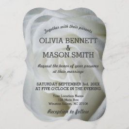 White Rose - Hochzeitskarte Einladung