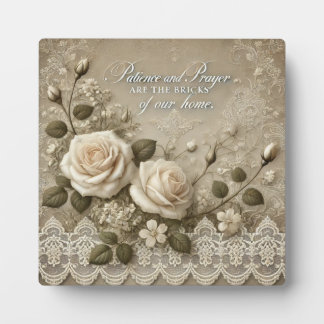 White Rose Lace AI-Kunst Fotoplatte