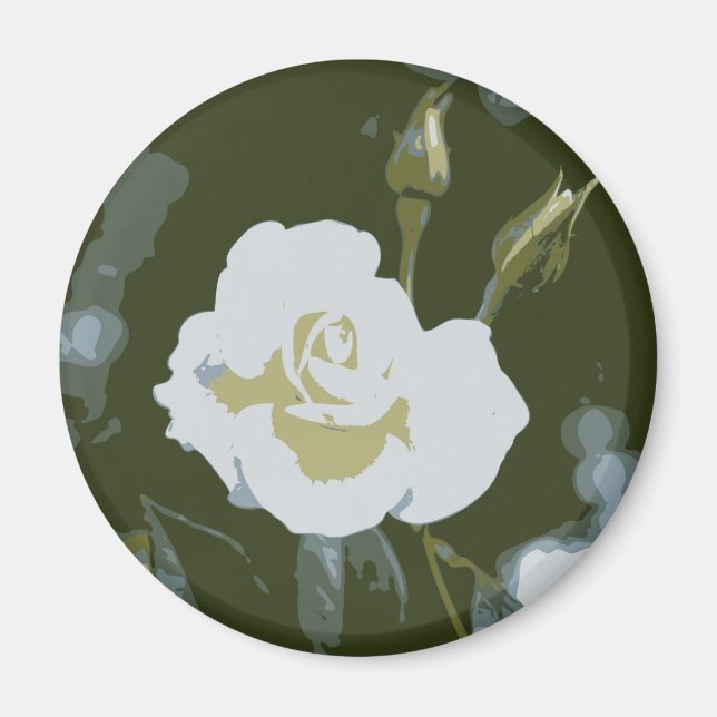 White Rose Magnet (Vorne)