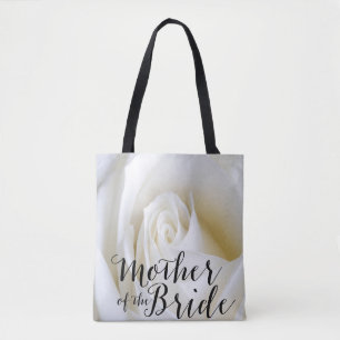 White Rose Mutter der Bride Leinwand Tote Tag