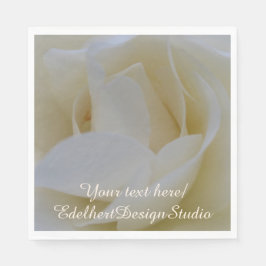 White Rose Nah Up Paper Napkins Serviette
