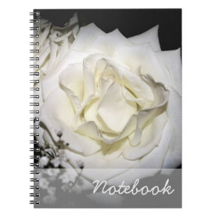 White Rose Notebook Notizblock