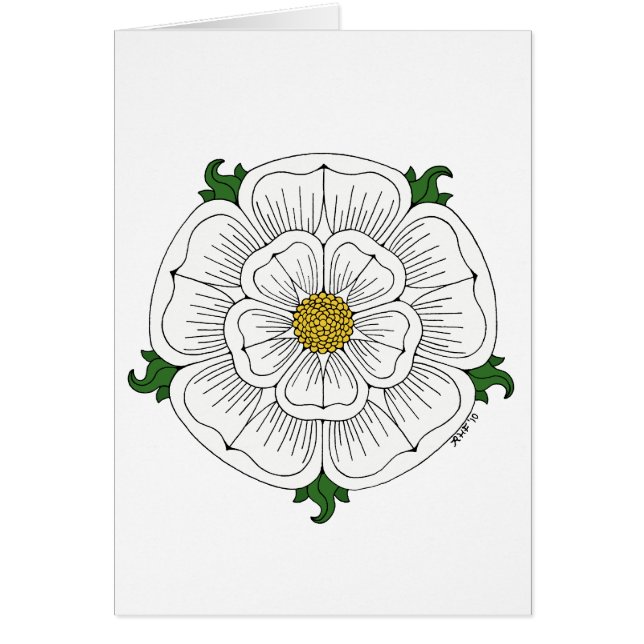 White Rose of York Grußkarte (Vorne)