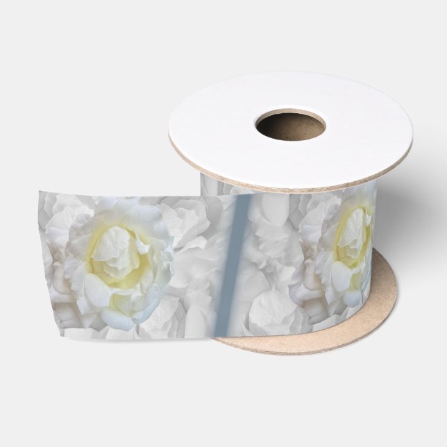 White Rose Satinband (Spule)